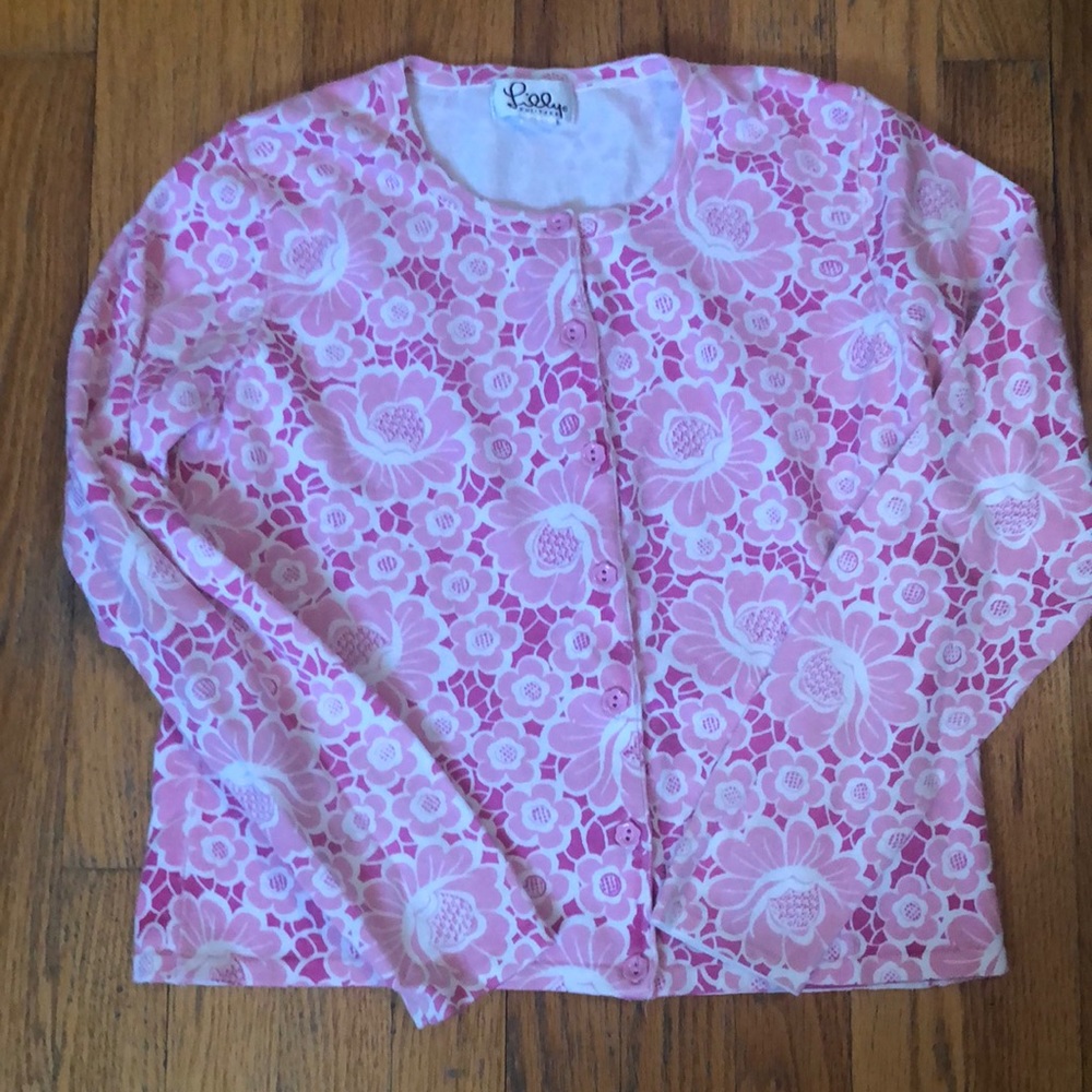 Pink Lilly Pulitzer cardigan size small? *read description